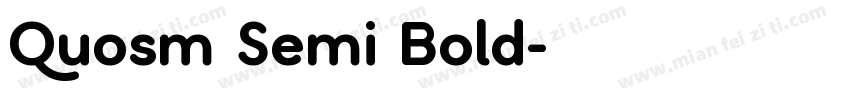 Quosm Semi Bold字体转换
